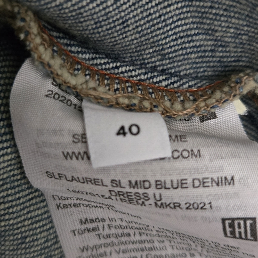 Selected Femme Laurel Sleeveless Denim Dress – EU 40 - Picture 9 of 9